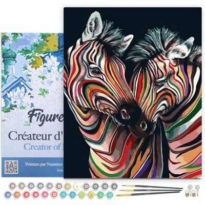 Kit de Peinture Zèbres Colorés - Rougier & Plé - Publicité Kit de Peinture Zèbres Colorés - Rougier & Plé - Publicité