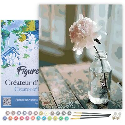 Figured' Art Peinture par Numéros - Fleur Blanche - PN555-Y - Kit de Peinture par Numéros - Publicité Figured' Art Peinture par Numéros - Fleur Blanche - PN555-Y - Kit de Peinture par Numéros - Publicité