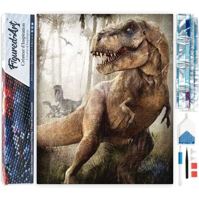 FIGURED ART - DINOSAURUS JURSKÝ PARK - 40x50 - Diamond Painting Kit FIGURED ART - DINOSAURUS JURSKÝ PARK - 40x50 - Diamond Painting Kit