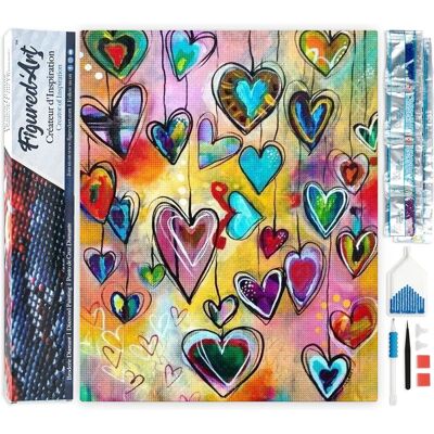 ART Diamantové malování - Srdce bez rámu 40x50cm ART Diamantové malování - Srdce bez rámu 40x50cm