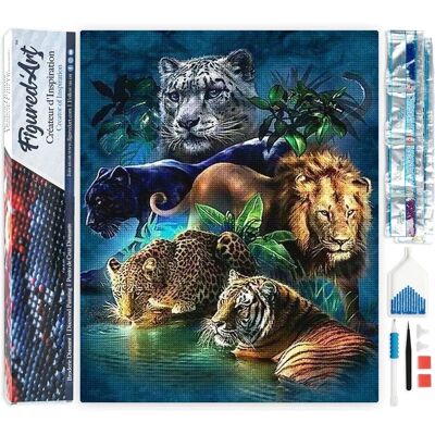 ART Diamantmalerei - Dschungeltiere 40x50cm - Rauer ART ART Diamantmalerei - Dschungeltiere 40x50cm - Rauer ART