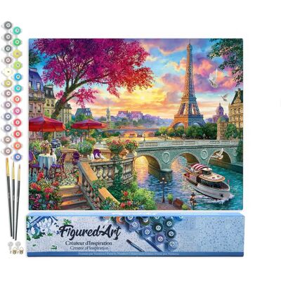 Figured'Art Paris 40x50cm kit de peinture par numéros - Type d’art - Publicité Figured'Art Paris 40x50cm kit de peinture par numéros - Type d’art - Publicité