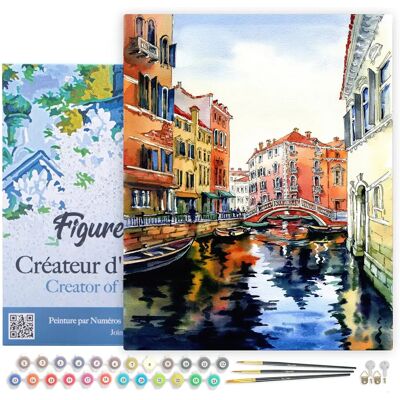 Kit de Peinture par Numéros Venise - 40x50cm, Figuredart - Publicité Kit de Peinture par Numéros Venise - 40x50cm, Figuredart - Publicité