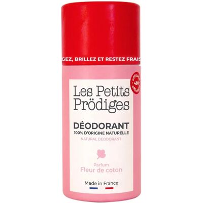 Les Petits Prodiges Déodorant Végan Fleur de Coton - 48h Protection - Publicité Les Petits Prodiges Déodorant Végan Fleur de Coton - 48h Protection - Publicité