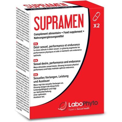Labophyto Supramen Kapseln - Nahrungsergänzung für Männer - Verbessert die erektile Funktion & Vitalität Labophyto Supramen Kapseln - Nahrungsergänzung für Männer - Verbessert die erektile Funktion & Vitalität