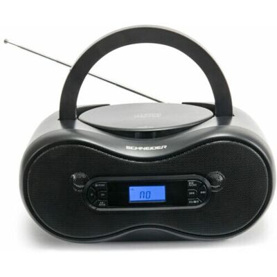 Lecteur CD Bluetooth portable Schneider - 2x5W - Noir Lecteur CD Bluetooth portable Schneider - 2x5W - Noir