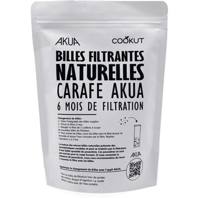 Billes filtrantes rechargeables COOKUT - Système de recharge pour carafe AKUA - Publicité Billes filtrantes rechargeables COOKUT - Système de recharge pour carafe AKUA - Publicité