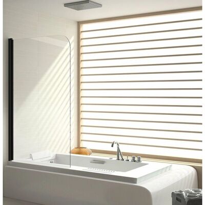 KASSANDRA Panel abatible de baño negro mate - 85x150 cm KASSANDRA Panel abatible de baño negro mate - 85x150 cm