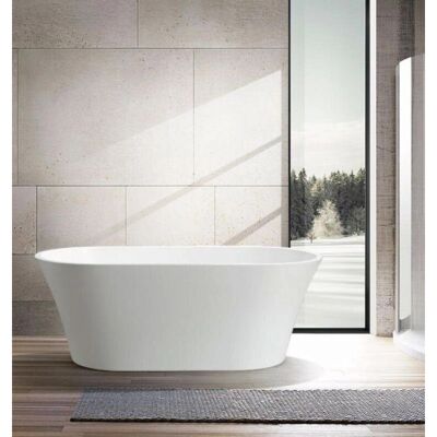 Stano Weiße freistehende Badewanne - 160 cm - Bad Stano Weiße freistehende Badewanne - 160 cm - Bad