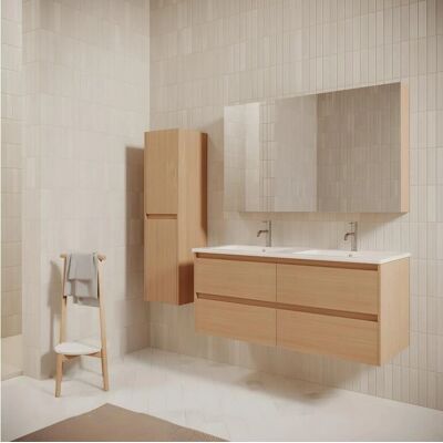 Stano Chêne clair Double Meuble Salle de bain - Meuble de salle de bain - Publicité Stano Chêne clair Double Meuble Salle de bain - Meuble de salle de bain - Publicité