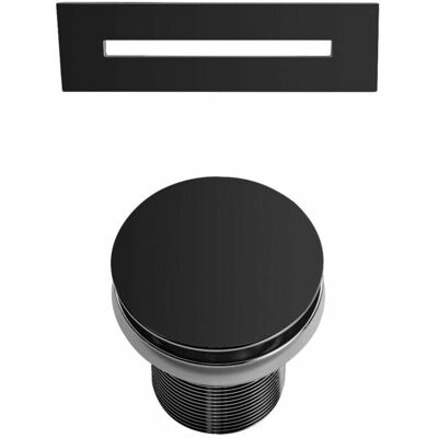 Stano. Modello: Resicryl - Accessorio di scarico per vasca da bagno - Nero opaco Stano. Modello: Resicryl - Accessorio di scarico per vasca da bagno - Nero opaco