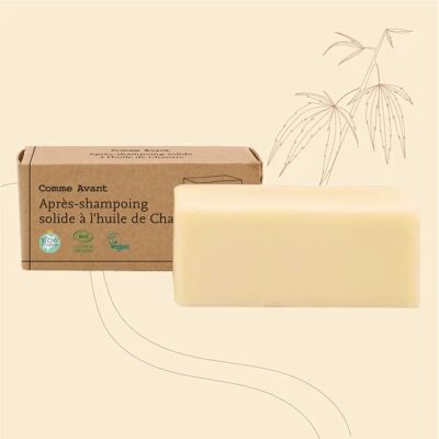 Après-shampoing Solide BIO à l’Huile de Chanvre - Comme Avant - Publicité Après-shampoing Solide BIO à l’Huile de Chanvre - Comme Avant - Publicité