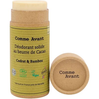 Comme Avant - DEO Solide Cedrat 60G - Stick déodorant - Publicité Comme Avant - DEO Solide Cedrat 60G - Stick déodorant - Publicité