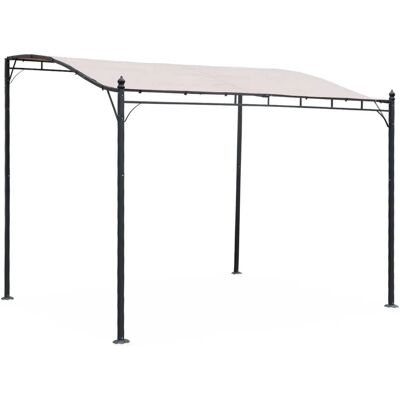 Sweeek Brestum Beige Pergola - 3x2.5m Wall-Mounted Shade Sweeek Brestum Beige Pergola - 3x2.5m Wall-Mounted Shade