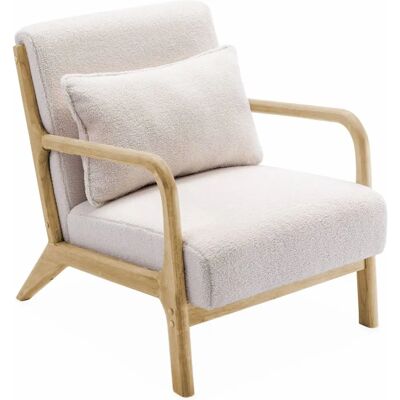 Sweeek Sillón de Rizos Blancos Sweeek Sillón de Rizos Blancos