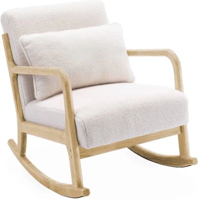 Sweeek Silla mecedora diseño escandinavo blanco Sweeek Silla mecedora diseño escandinavo blanco