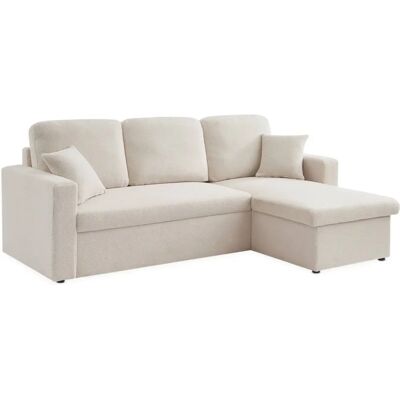Sweeek Sofá Convertible Blanco de 3 Plazas - Sofá Sweeek Sofá Convertible Blanco de 3 Plazas - Sofá