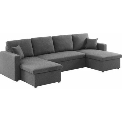Alice's Garden Sweeek - Sofá de Tela Gris Oscuro 4 Plazas Alice's Garden Sweeek - Sofá de Tela Gris Oscuro 4 Plazas