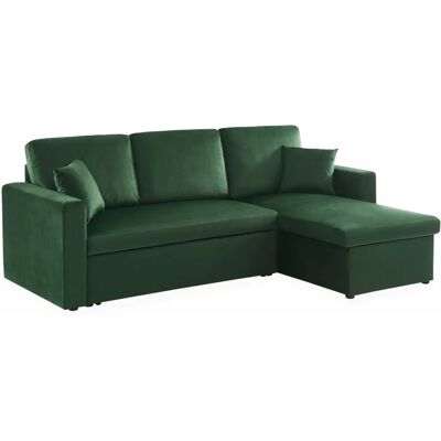 Sweeek Eukalyptus Grün 3-Sitzer Samtsofa mit Bettfunktion Sweeek Eukalyptus Grün 3-Sitzer Samtsofa mit Bettfunktion