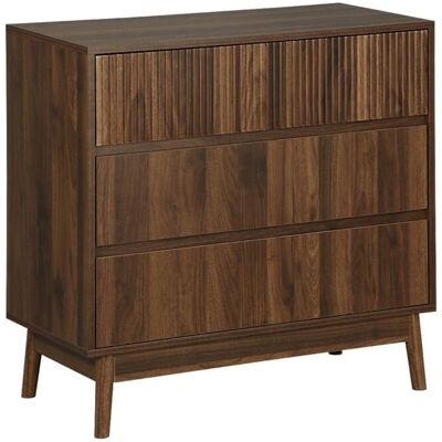 SwEEK Dark Wood 3-Drawer Scandinavian Chest - Storage SwEEK Dark Wood 3-Drawer Scandinavian Chest - Storage
