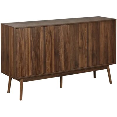 Sweeek Dunkles Holz Buffet - Skandinavischer Stil Stauraum Sweeek Dunkles Holz Buffet - Skandinavischer Stil Stauraum