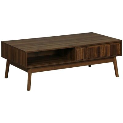 Sweeek Dark Wood Scandinavian Coffee Table - Coffee Table Sweeek Dark Wood Scandinavian Coffee Table - Coffee Table