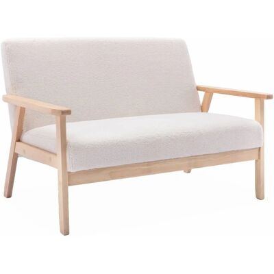 Sweeek Isak Sofá escandinavo blanco de 2 plazas Sweeek Isak Sofá escandinavo blanco de 2 plazas