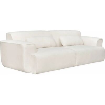 Sweeek Weiße Bouclé 3-Sitzer - Sofa Sweeek Weiße Bouclé 3-Sitzer - Sofa
