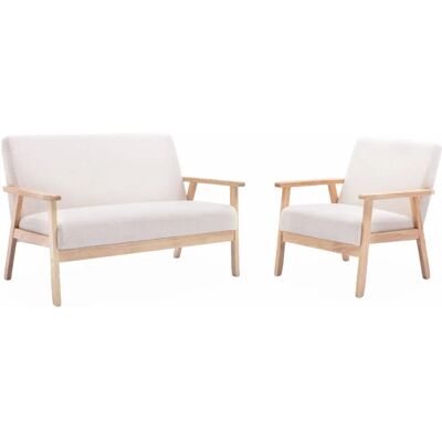 Sofá Vintage Escandinavo Blanco SWEEEK - Sofá y Sillón Sofá Vintage Escandinavo Blanco SWEEEK - Sofá y Sillón
