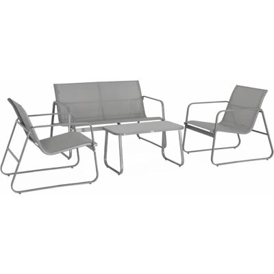 ALICE'S GARDEN Conjunto de Muebles de Jardín - Metal y Textilene - 4 Plazas ALICE'S GARDEN Conjunto de Muebles de Jardín - Metal y Textilene - 4 Plazas