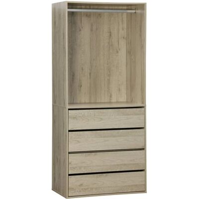 Garde-robe modulaire Alice's Garden - Naturel - 4 tiroirs & penderie - Publicité Garde-robe modulaire Alice's Garden - Naturel - 4 tiroirs & penderie - Publicité