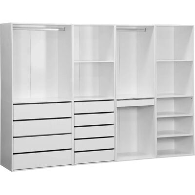 Sweeek Modular Wardrobe Kit - White - Customizable Storage Sweeek Modular Wardrobe Kit - White - Customizable Storage