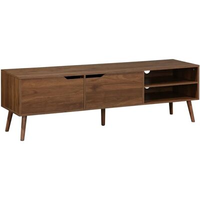 Sweeek Meuble TV en Noyer - Style Scandinave - 160cm - Publicité Sweeek Meuble TV en Noyer - Style Scandinave - 160cm - Publicité