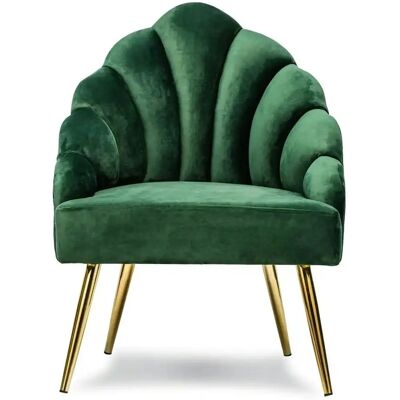 Nordlys Model 1-Seat Green Velvet Scandinavian Armchair - Furniture Nordlys Model 1-Seat Green Velvet Scandinavian Armchair - Furniture