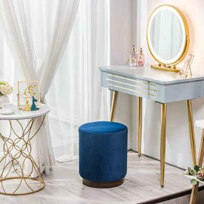 Nordlys Model NORDLYS Blue Velvet Pouf - Pouf Nordlys Model NORDLYS Blue Velvet Pouf - Pouf