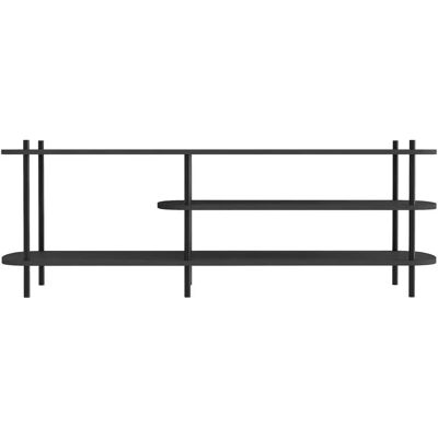 NORDLYS Black Steel Wood TV Stand - TV Stand NORDLYS Black Steel Wood TV Stand - TV Stand
