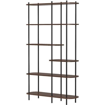 Nordlys Steel and Wood Bookshelf - Industrial Style - 30x169x100cm Nordlys Steel and Wood Bookshelf - Industrial Style - 30x169x100cm