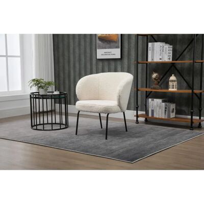 Nordlys Modelo Lana Blanca Sillón Escandinavo - Sillón Nordlys Modelo Lana Blanca Sillón Escandinavo - Sillón