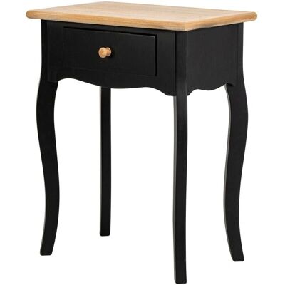 Nordlys Nightstand 1 Drawer Black Wood - Nightstand Nordlys Nightstand 1 Drawer Black Wood - Nightstand