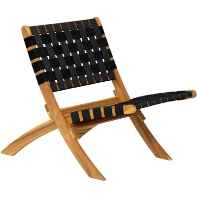 Silla de jardín de madera de acacia NORDLYS - Estilo vintage - 60x71x84cm Silla de jardín de madera de acacia NORDLYS - Estilo vintage - 60x71x84cm