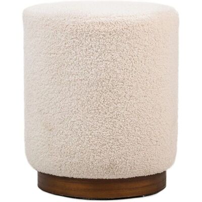 Nordlys Model: Puf, White Wool, Vintage Style - Puff Nordlys Model: Puf, White Wool, Vintage Style - Puff