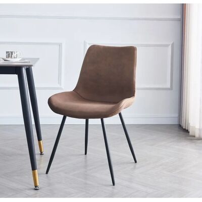 Nordlys Model KOGE - 2 Dining Chairs - Steel & Fabric Nordlys Model KOGE - 2 Dining Chairs - Steel & Fabric