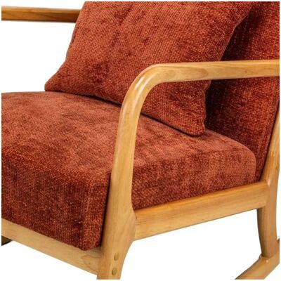 Nordlys Rocking chair - Wooden and terracotta fabric - Durable & stylish Nordlys Rocking chair - Wooden and terracotta fabric - Durable & stylish