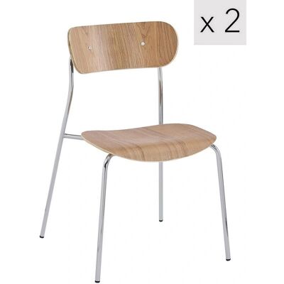 Nordlys Modèle 2 chaise industrielle en métal et bois - Publicité Nordlys Modèle 2 chaise industrielle en métal et bois - Publicité