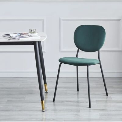 Nordlys Green Velvet Set of 2 Chairs - Chair Nordlys Green Velvet Set of 2 Chairs - Chair
