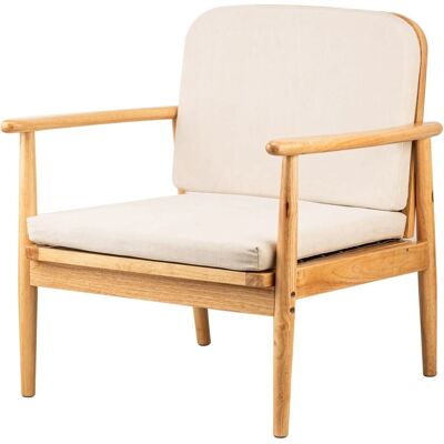 Sillón de madera beige Nordlys - Mueble Sillón de madera beige Nordlys - Mueble