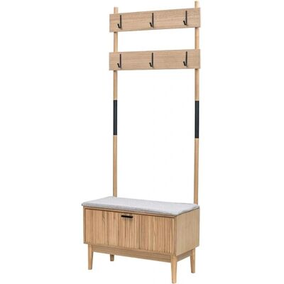 Nordlys Grey Metal and Wood Wardrobe - Wardrobe Nordlys Grey Metal and Wood Wardrobe - Wardrobe