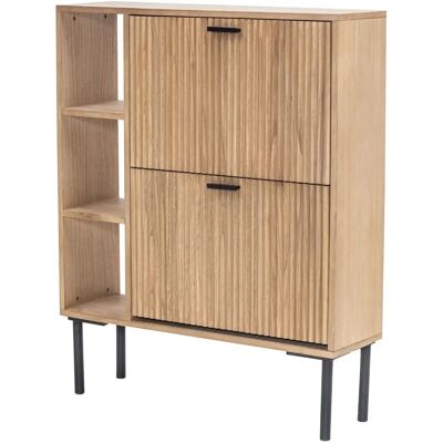 Nordlys Wooden Shoe Cabinet with 2 Drawers - Shoe Storage Furniture Nordlys Wooden Shoe Cabinet with 2 Drawers - Shoe Storage Furniture