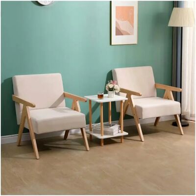 Nordlys Beige Fabric Solid Wood Armchair - Product Type Nordlys Beige Fabric Solid Wood Armchair - Product Type