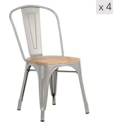 Nordlys NASH - Vintage-Industrial Steel & Wood Chair Nordlys NASH - Vintage-Industrial Steel & Wood Chair